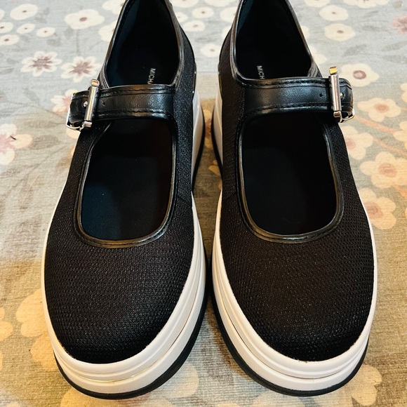 New Michael Kors Hayes Mary Jane Platform Sneakers Black Mesh Sz 8 MSRP$175 - Picture 14 of 15